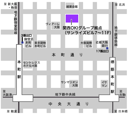 関西地区の地図